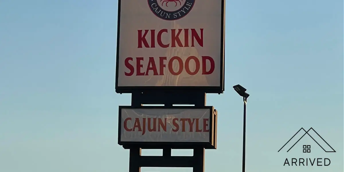 Sign Board for Kickin Seafood Restaurant in Provo/Orem