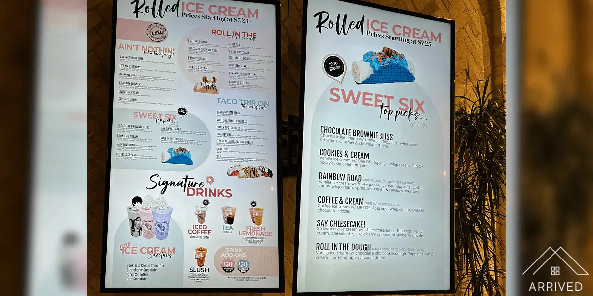 Artisan Ice Cream at Sweet Rolled Tacos