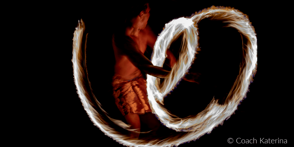 A photo of a Hawaiian fire dance performance which will be one of the highlights of the upcoming Luau Family Night at the University Place near my home in Provo Utah