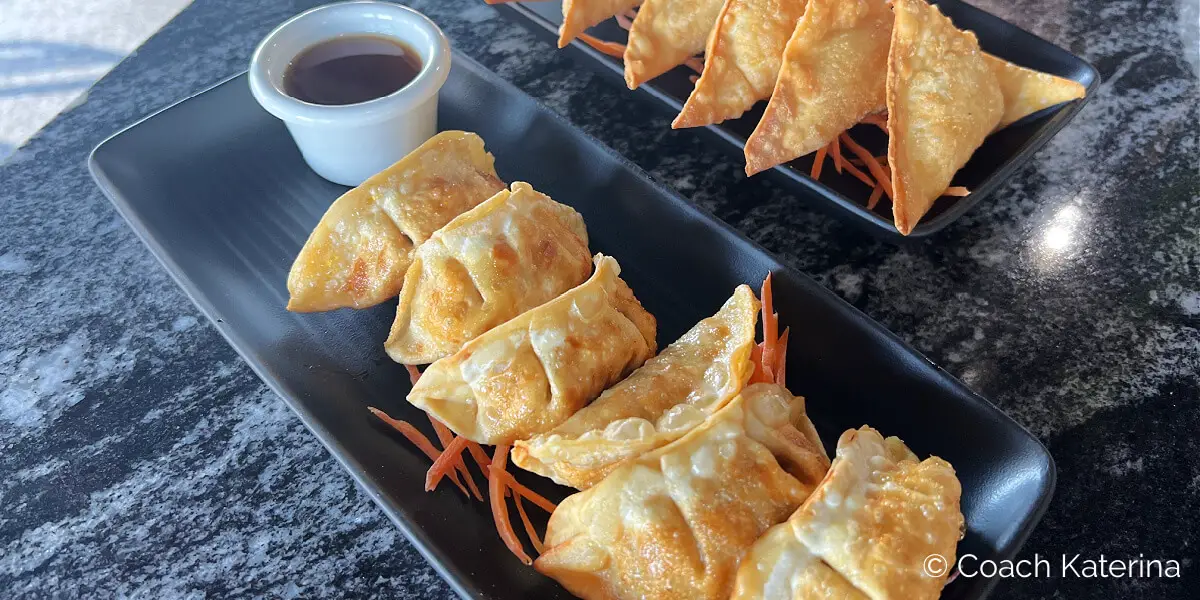 The cream cheese wontons me and my daughter shared when we dined in at Thai Hut Restaurant in Provo. The food they ate were all fresh and soft!