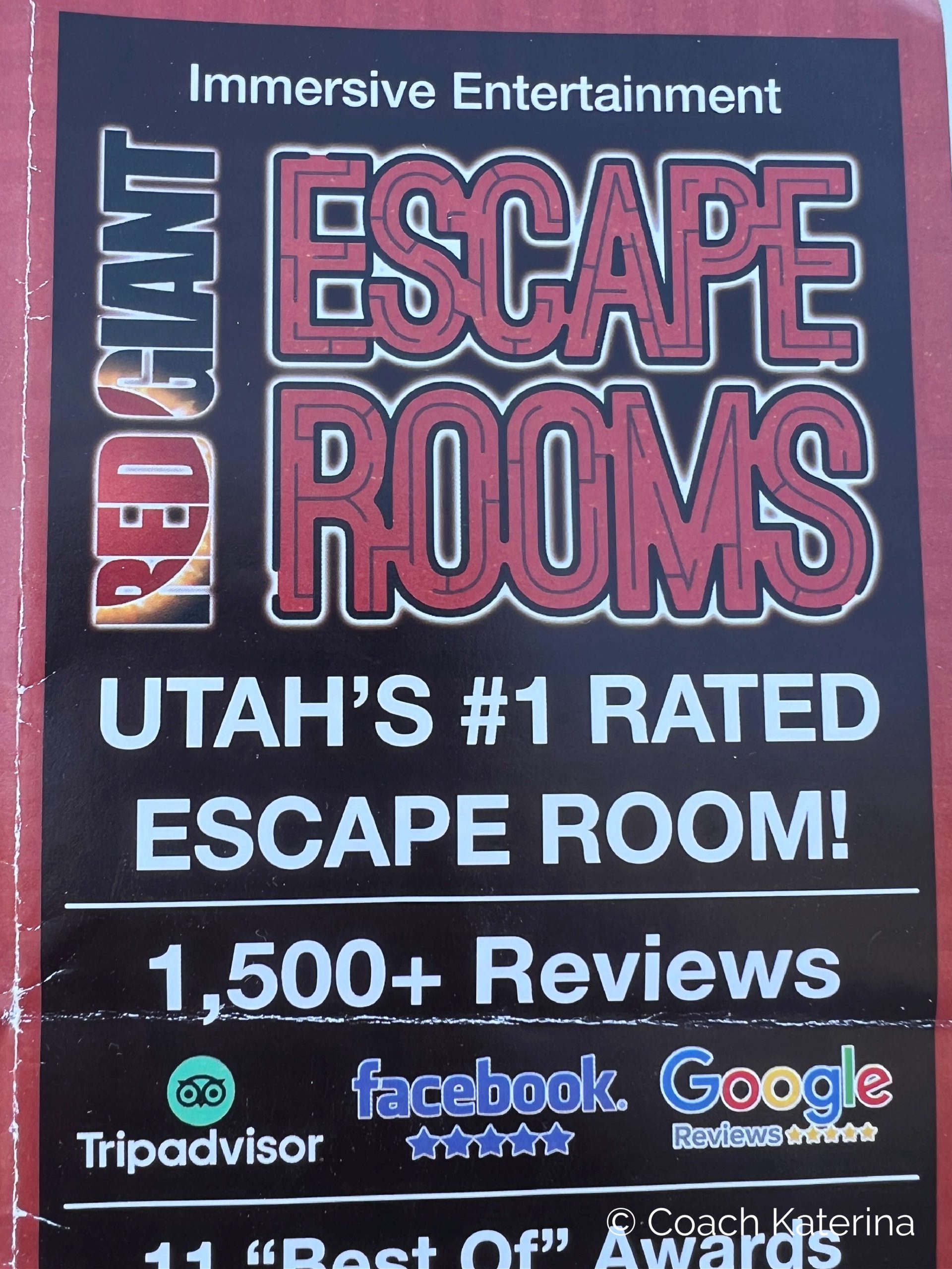 Red Giant Escape Room Review by Katerina Gasset, Owner of Move to Provo Website