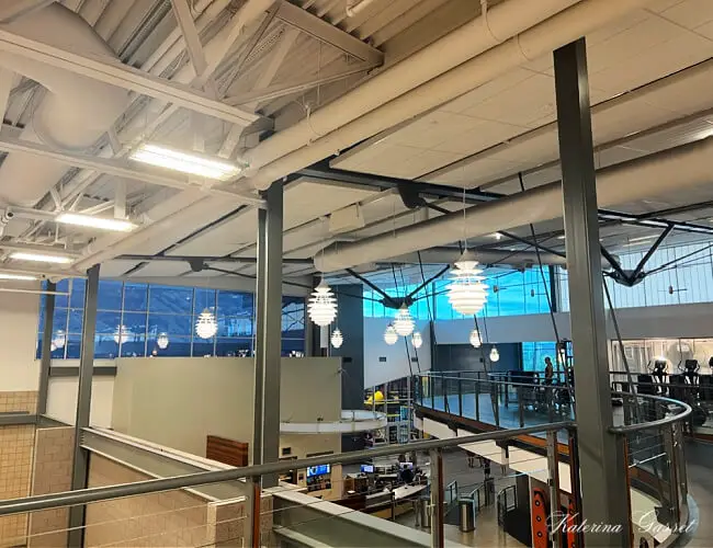 Photo of a part of the interior of the Provo Recreation Center taken by Katerina Gasset
