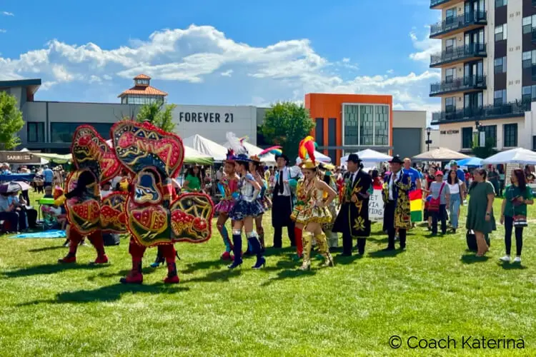 Parade of costumes at the Annual Bolivian Festival in Orem Utah