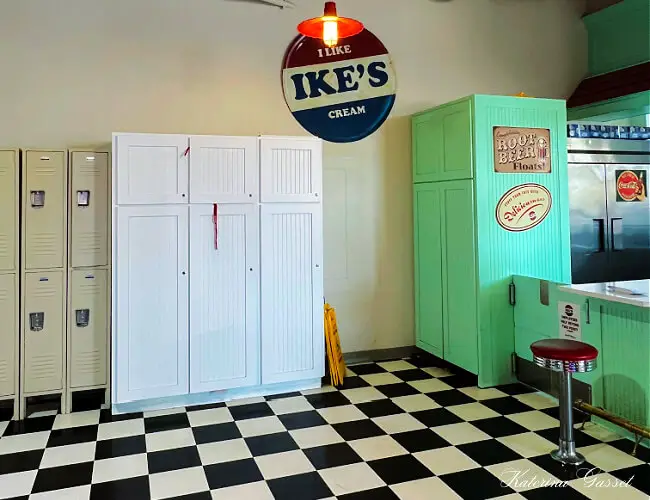 1950s themed Ike's Creamery Ice Cream Parlor near Katerina Gasset's home in Provo Utah