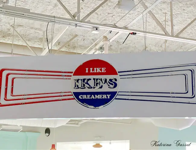 Ike's Creamery Logo- photo taken by Katerina Gasset on their family's visit to Ike's Creamery at the Shops at Riverwoods