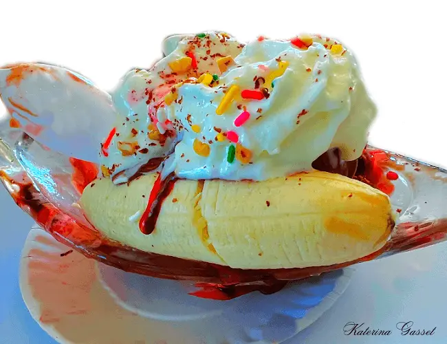 Banana Split - a specialty of one of my favorite ice cream shops in Provo- Ike's Creamery