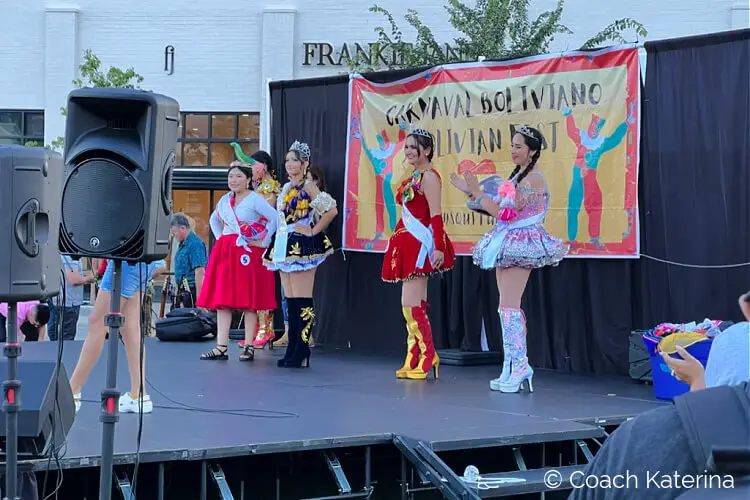 Contestants at the Miss Bolivian Utah competition - one of the highlights of this year's 3rd Annual Bolivian Festival