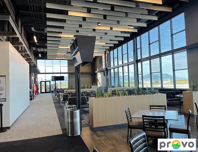 A photo of the lounge at the Provo Airport