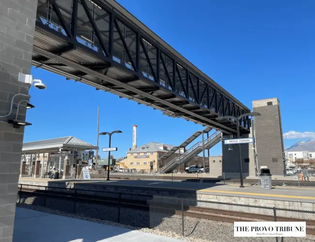 Photo of the new pedestrian bridge at the Provo Central Station in Utah