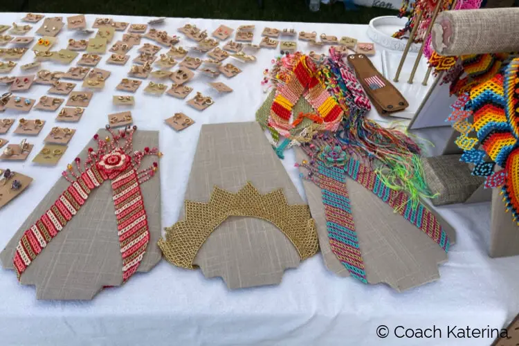 Souvenirs and crafts displayed at the Annual Bolivian Festival near Provo Utah
