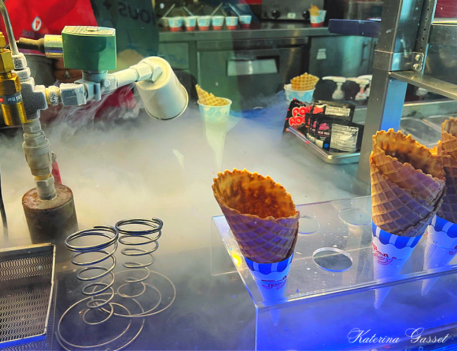 Photo of the nitrogen ice cream served at the Subzero Ice Cream store located in Provo Utah