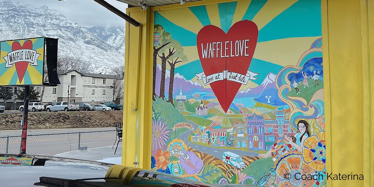 Waffle Love State Stree Food Truck located in Provo Utah. Photo captured by Katerina Gasset, author of the Move to Provo website
