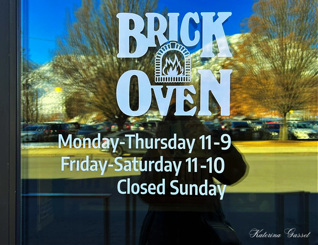 Image showing the operating hours of Brick Oven in Provo Utah…