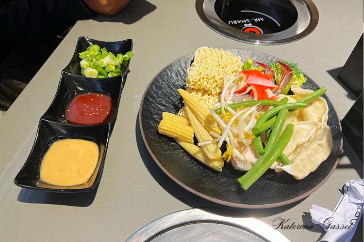Photo of Japanese food served at Mr. Shabu located near Provo Utah right at the Orem border. Image created by Katerina Gasset, owner and author of the Move to Provo Utah website...