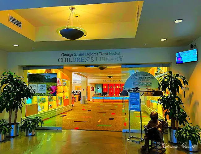 Photo showing the Children's Library section of the Provo City Library- one of the best places to go in Provo Utah for free...