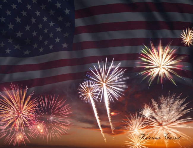 Fireworks display at Pioneer Day Celebration with Trash Panda Drum Group, comedian Tanner Gillman, and Made for Midnight band.