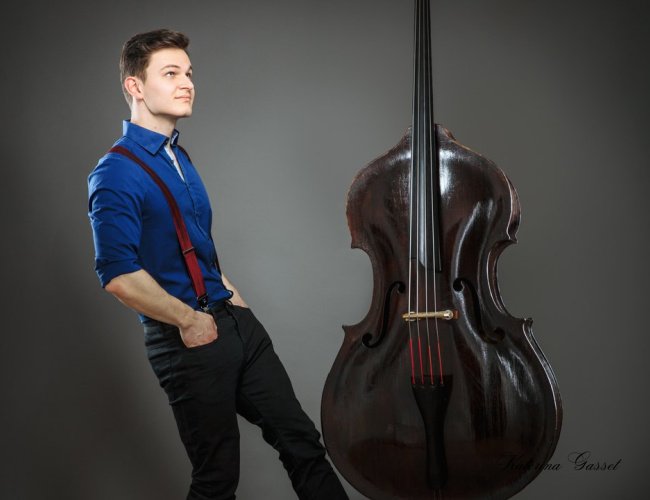 Dominik Wagner performing with the BYU Philharmonic live in concert